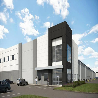 Edificio de oficinas de ventanas de aluminio con piso de cubierta de hormigón diseñado para desarrollos comerciales urbanos y complejos de oficinas