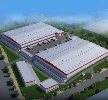 Un taller con estructura de acero construido con materiales Q355/Q235 de China