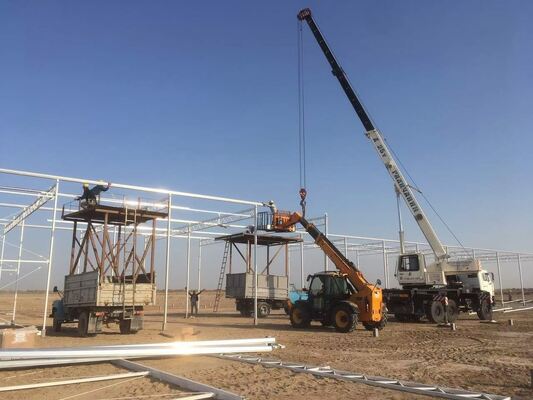 Uso para plantación agrícola, invernadero de vidrio panorámico Wannuo