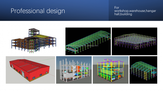 Palmo grande ISO9001 del metal de la rejilla de los edificios prefabricados de Warehouse 1