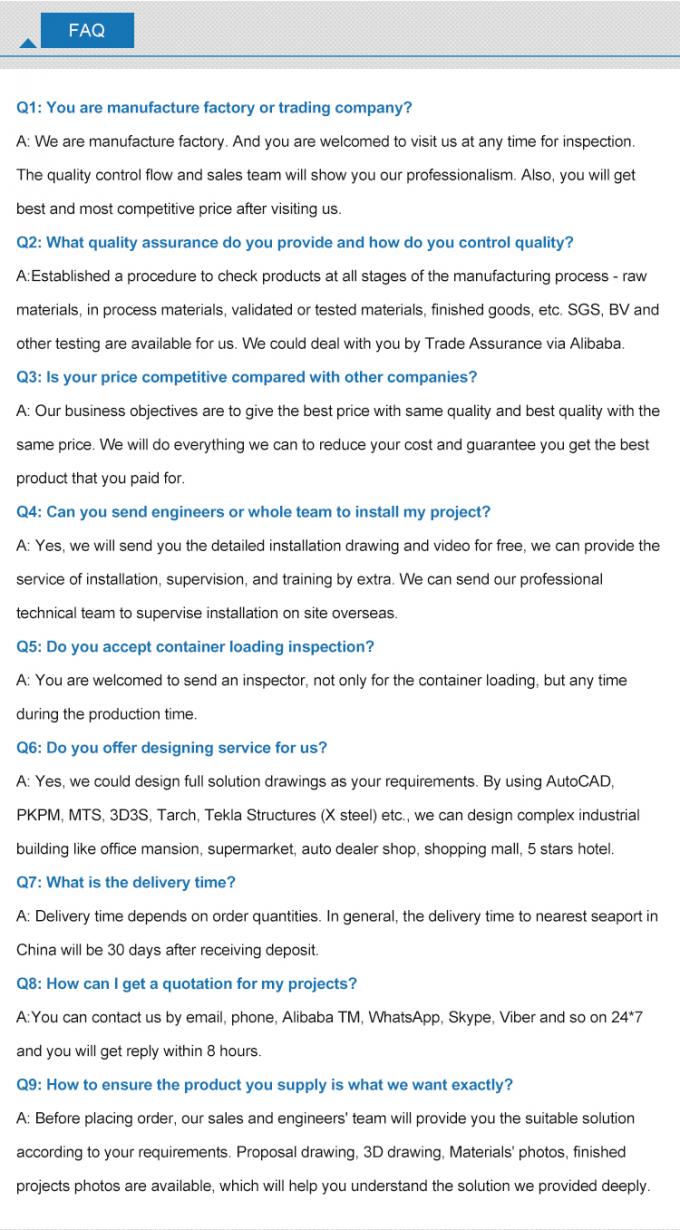 Estructura de acero de Warehouse de la estructura de acero de la rejilla usual de la fabricaci&oacute;n 4