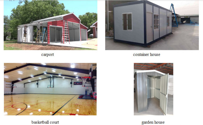 Marco estructural de acero industrial prefabricado dirigido Warehouse 12